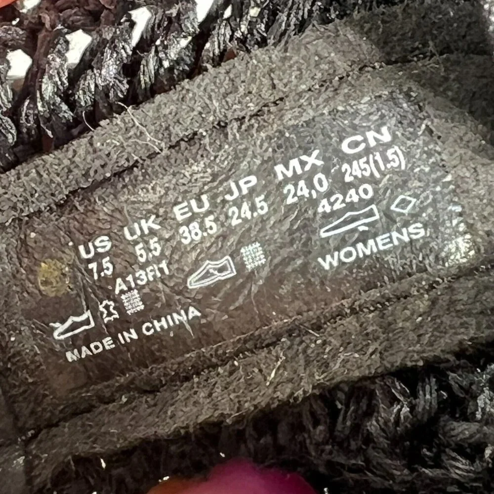 TImberland Womens Combat Boots Black Nubuck Open Weave Mesh Sz US 7.5 EU 38.5 - Picture 11 of 11